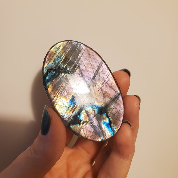 Mauve Labradorite Cabochon, 5