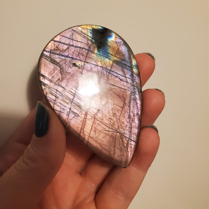 Mauve Labradorite Cabochon, 1