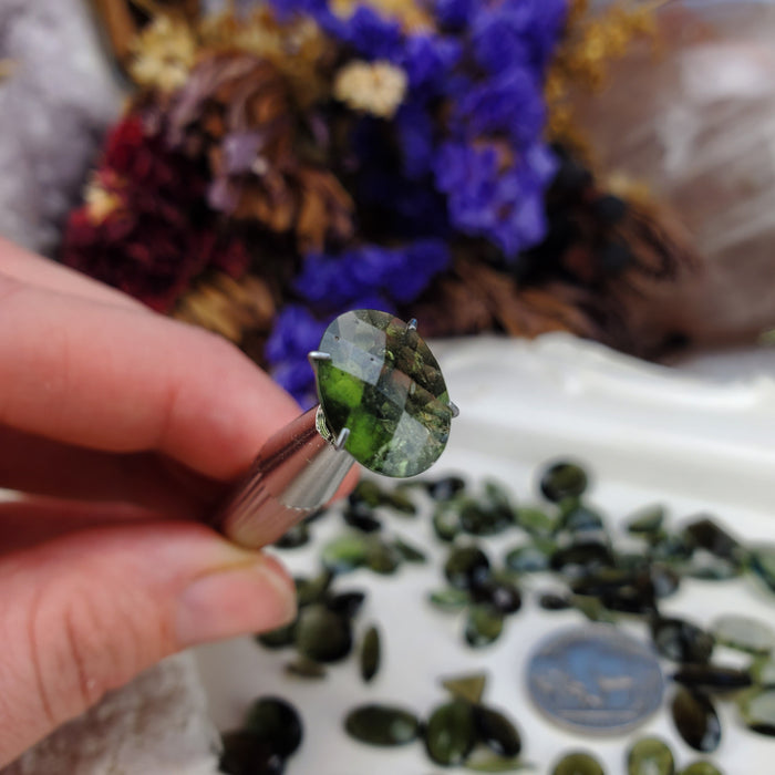 Moldavite Facets, second quality