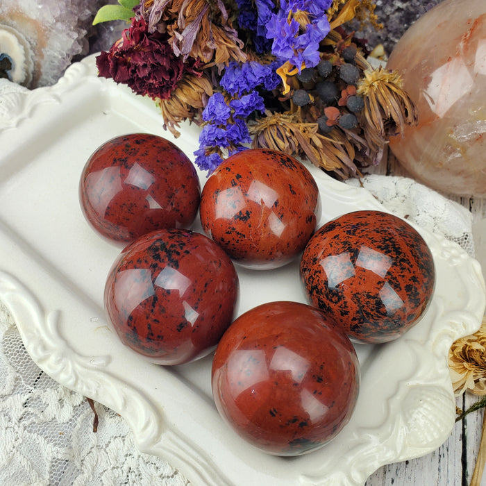 Mahogany Obsidian Spheres