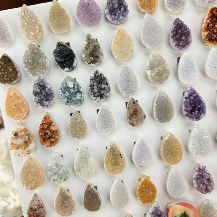 Druzy Teardrop Cabochons