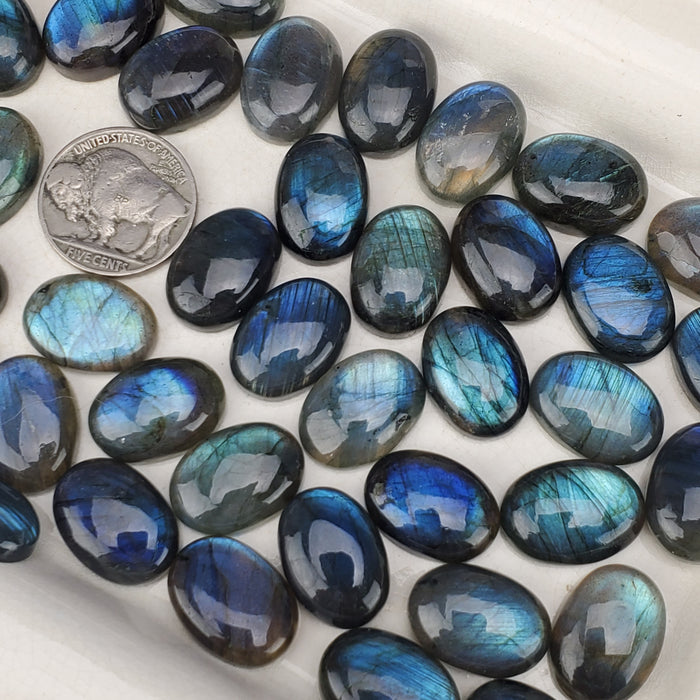 Labradorite Oval Cabochons, 13x18mm