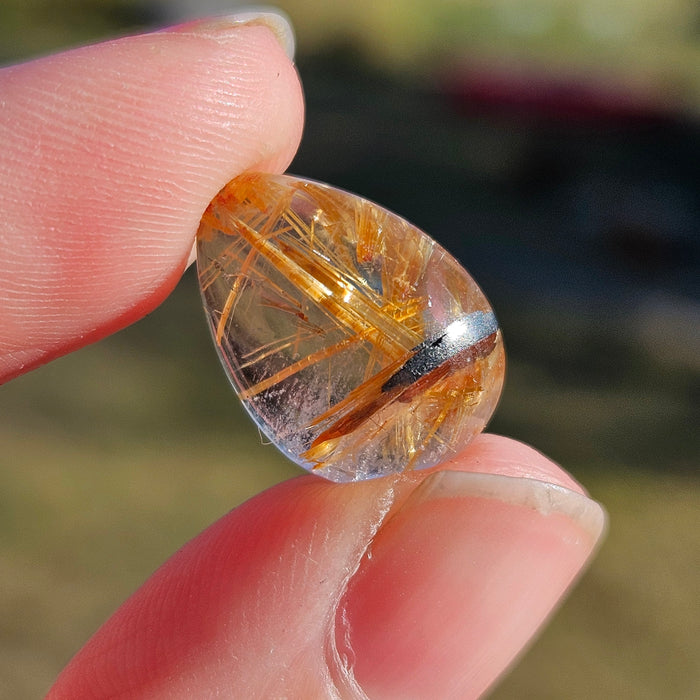 Golden Rutile Cabochon, 8