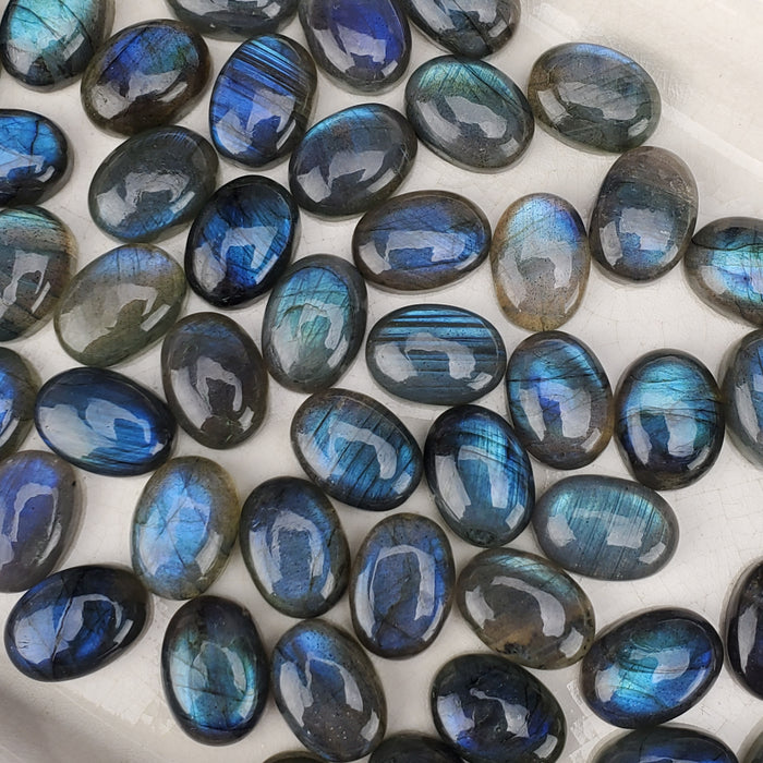 Labradorite Oval Cabochons, 10x14mm