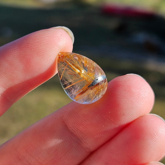 Golden Rutile Cabochon, 8
