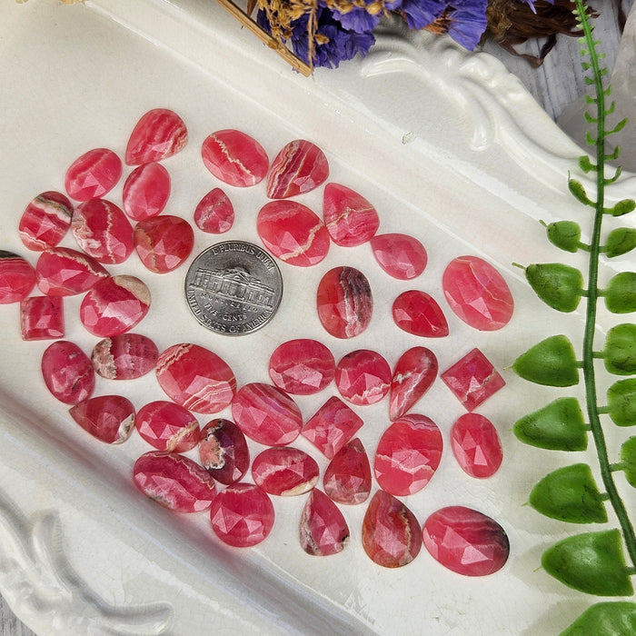 Rhodochrosite Rose Cut Cabochons
