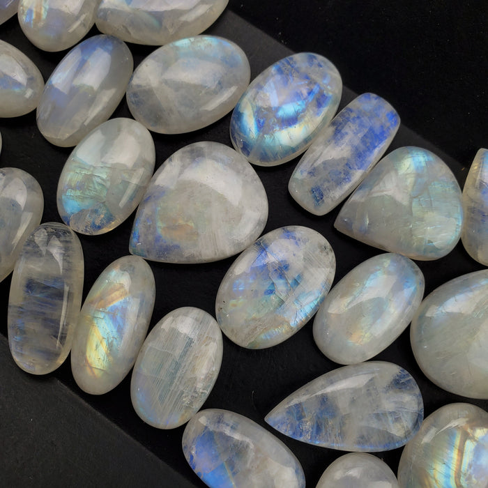 Rainbow Moonstone Cabochons, large