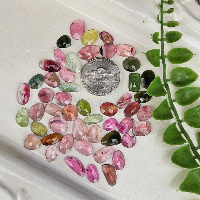 Tourmaline Rose Cut Cabochons