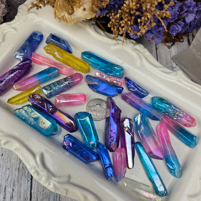 Aura Quartz Crystal Points