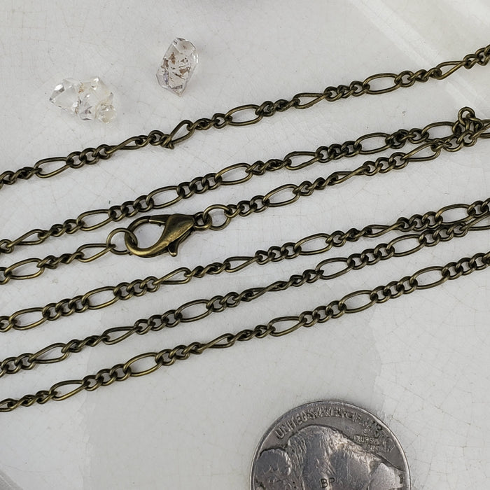 Antique Brass Figaro Chain