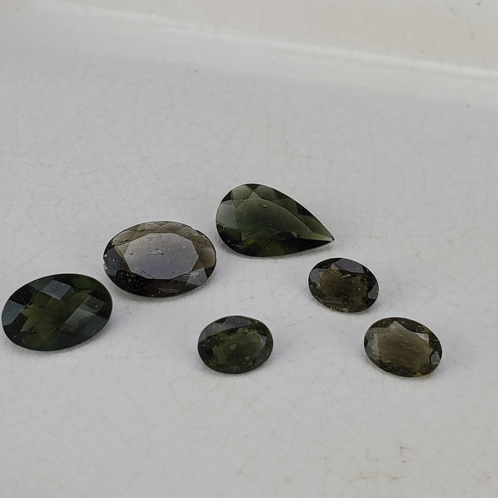 Moldavite Facet Lot, 1