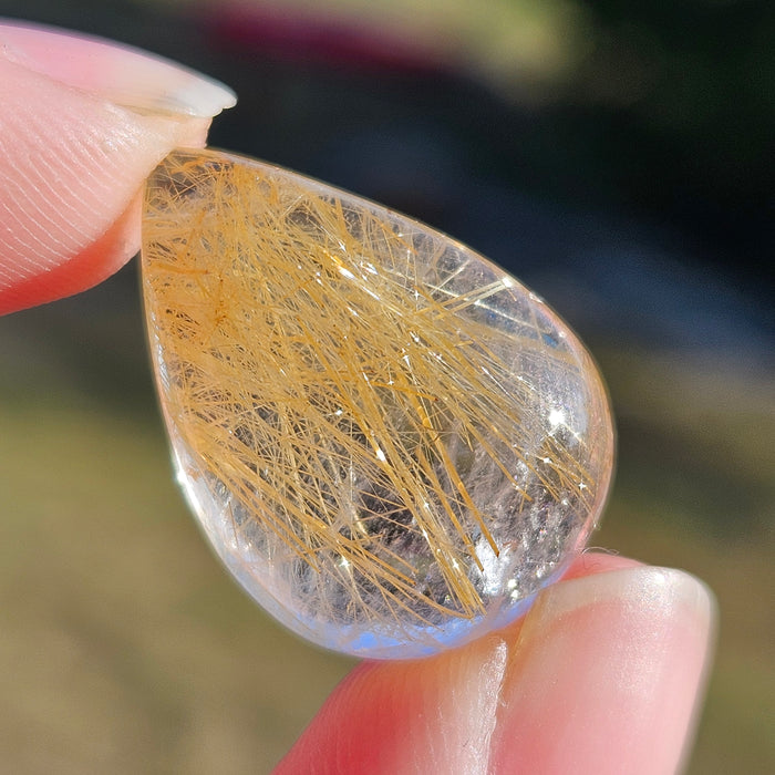Golden Rutile Cabochon, 1