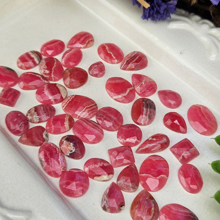 Rhodochrosite Rose Cut Cabochons