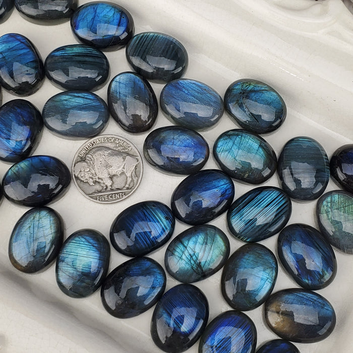 Labradorite Oval Cabochons, 15x20mm