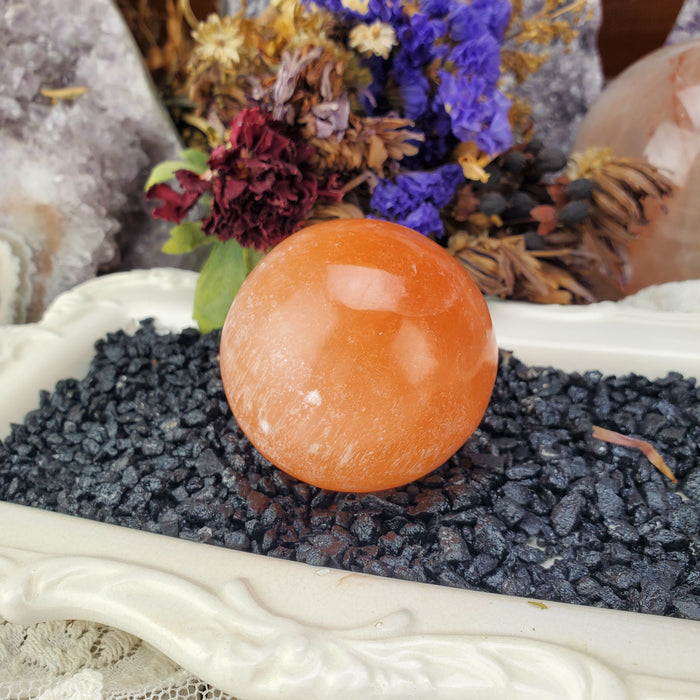 Orange Selenite Spheres