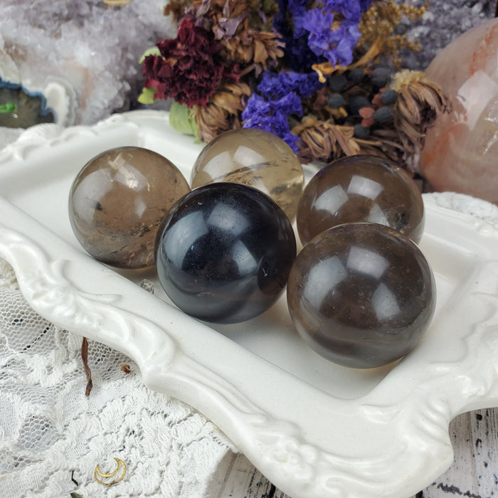 Smoky Quartz Spheres