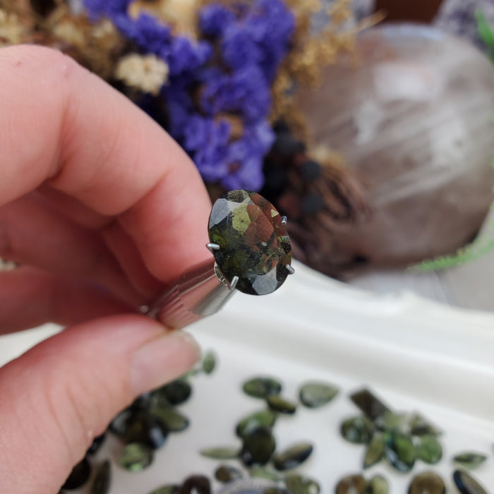 Moldavite Facets, second quality