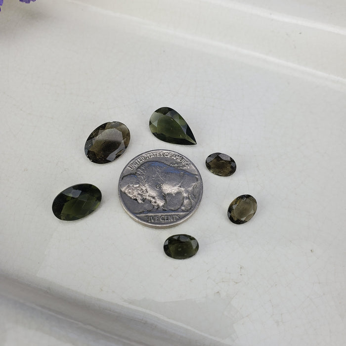 Moldavite Facet Lot, 1