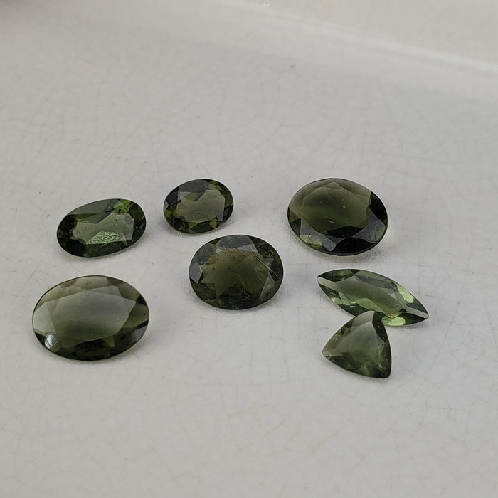 Moldavite Facet Lot, 2