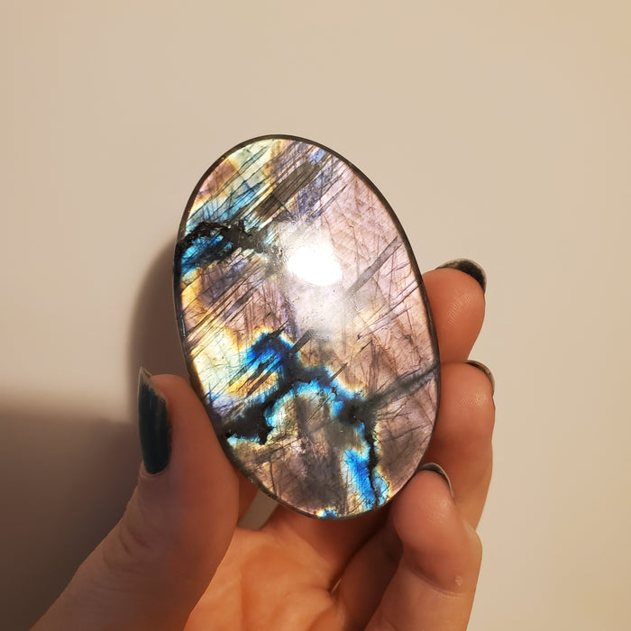 Mauve Labradorite Cabochon, 5