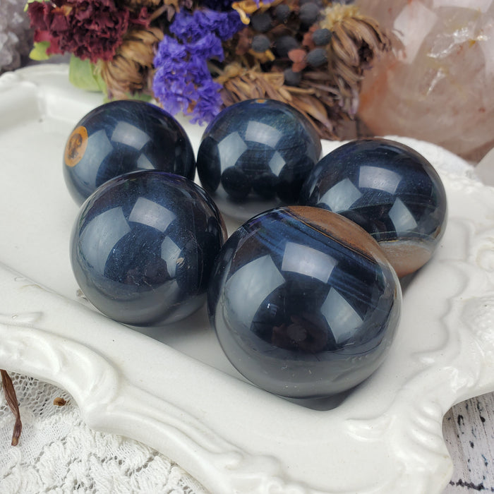 Blue Tigers Eye Spheres