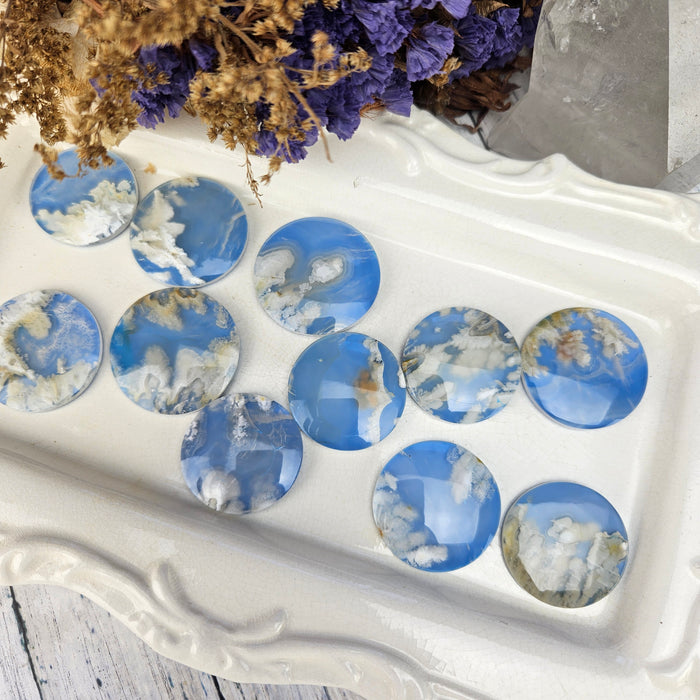 Summer Sky Doublet Round Cabochons