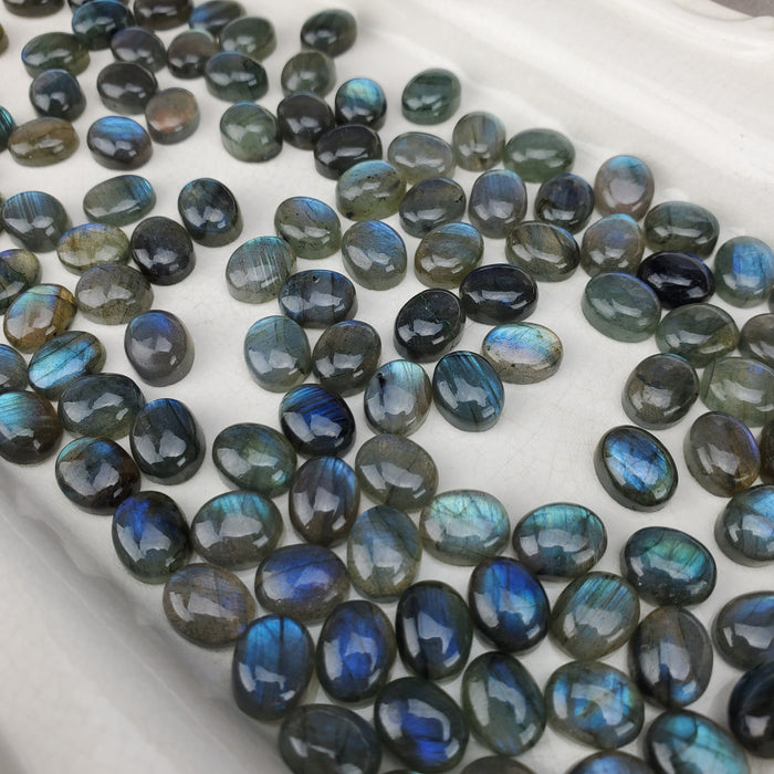 Labradorite Oval Cabochons, 8x10mm