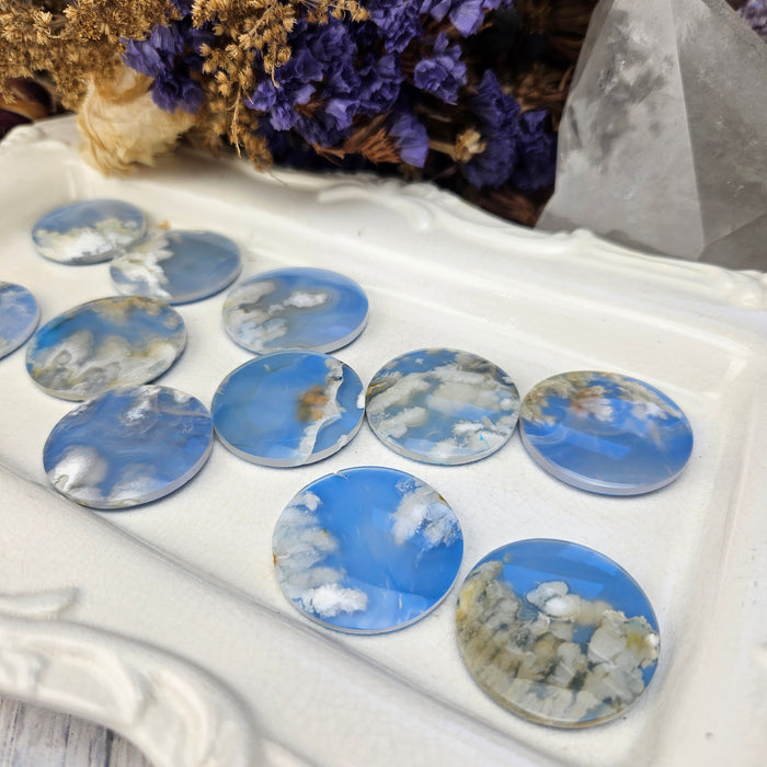 Summer Sky Doublet Round Cabochons