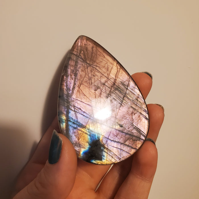 Mauve Labradorite Cabochon, 1