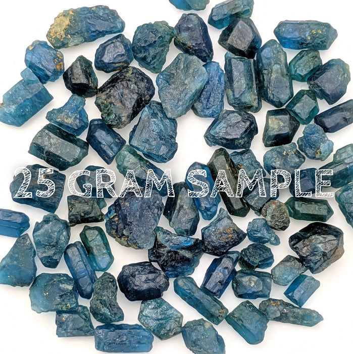 Blue Apatite Crystals, Brazil 25 gram set (approximately 60-70 pieces)