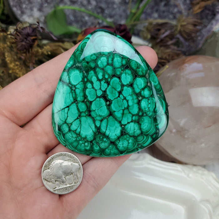 Malachite Cabochon, 8