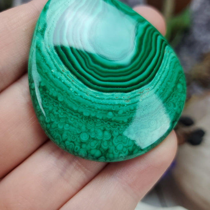 Malachite Cabochon, 24