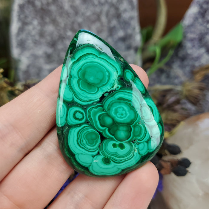 Malachite Cabochon, 7