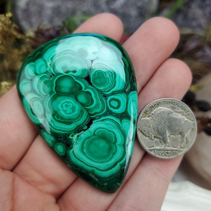 Malachite Cabochon, 7