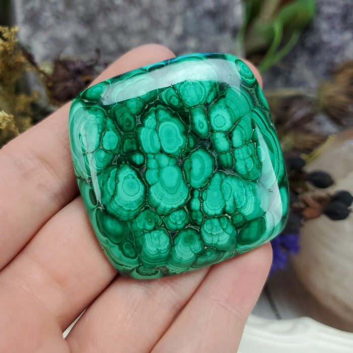 Malachite Cabochon, 4