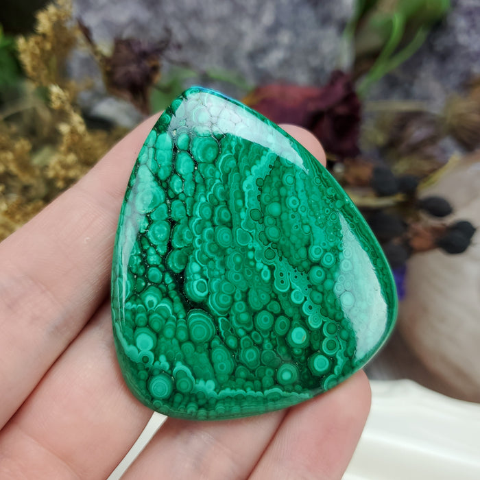 Malachite Cabochon, 9