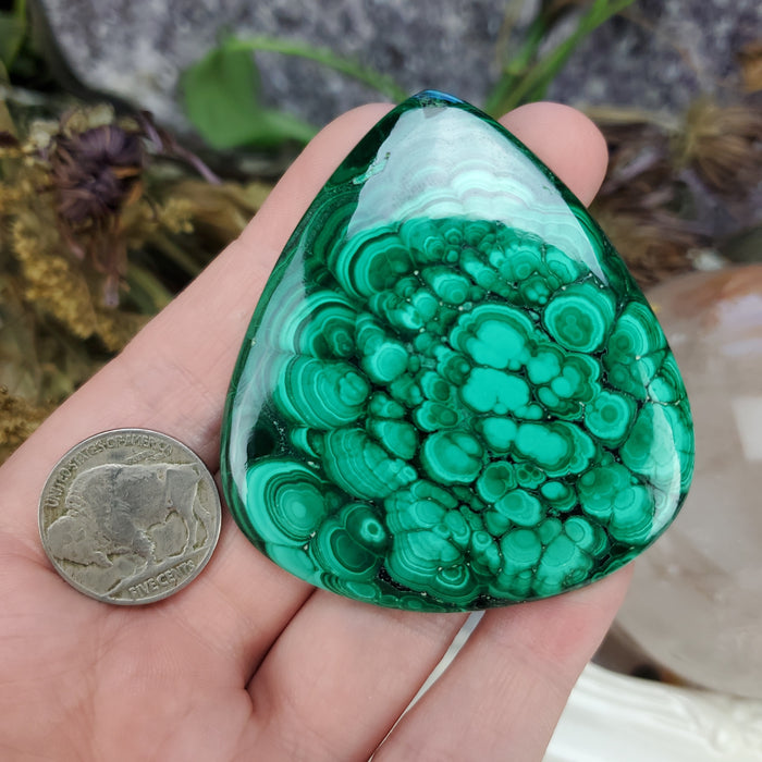 Malachite Cabochon, 13