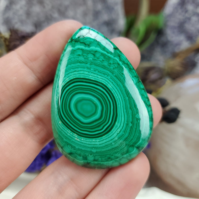 Malachite Cabochon, 11