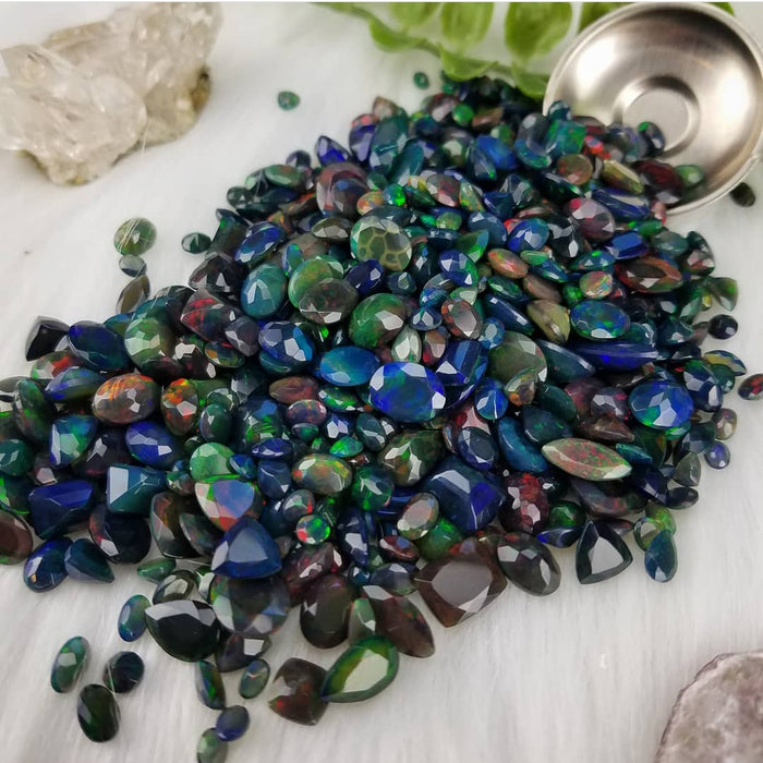 Faceted Smoked Black Welo Opal 10 carat Sets