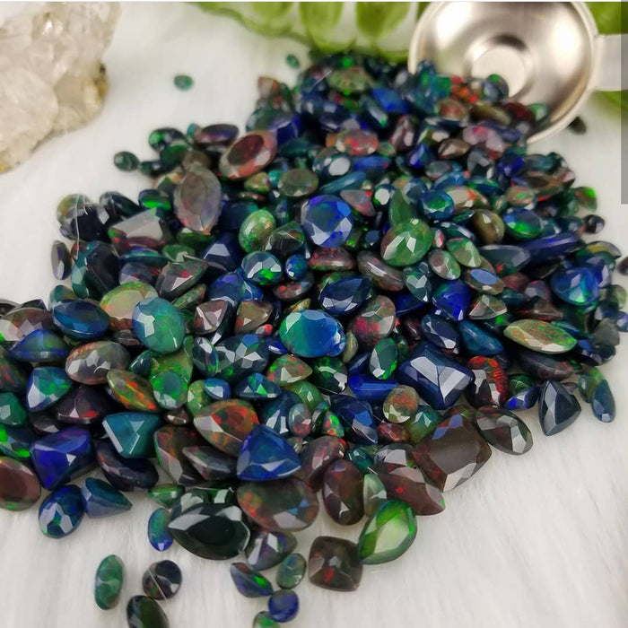 Faceted Smoked Black Welo Opal 10 carat Sets