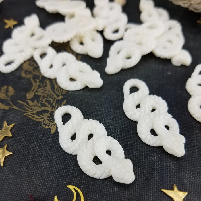 Snake Carved Bone Cabochon