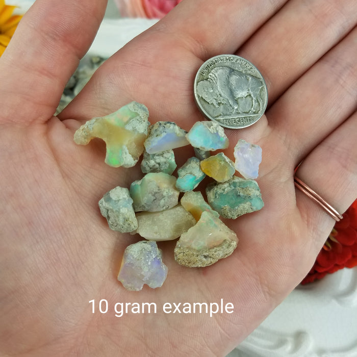 Rough Welo Opals, 10 gram sets