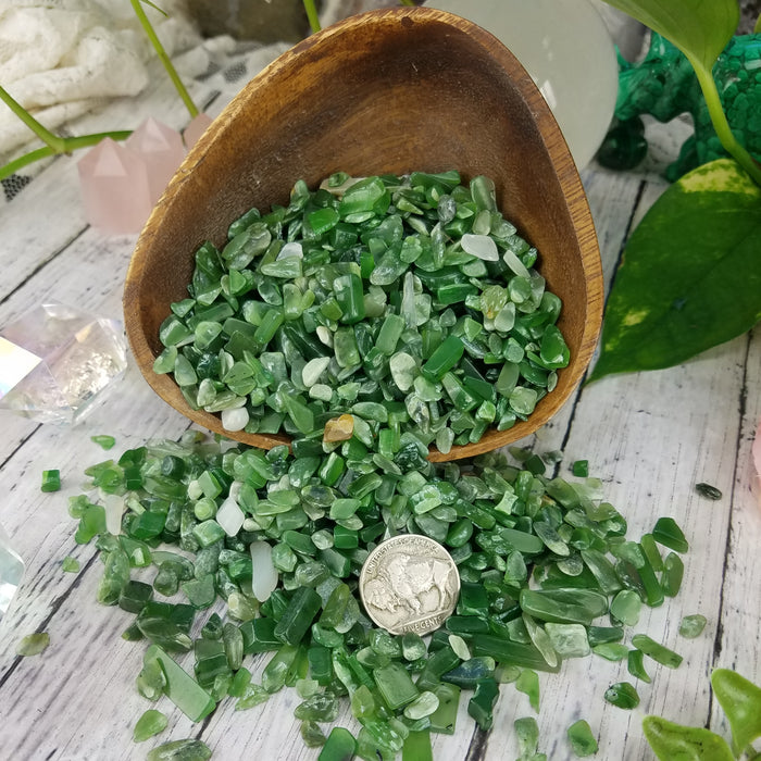 Green Jade Chips, 50 gram bags