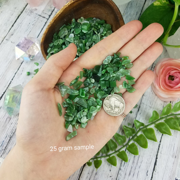 Green Jade Chips, 50 gram bags