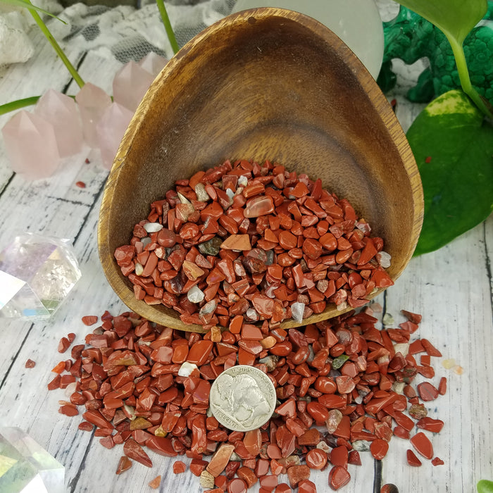 Red Jasper Chips, 50 gram bags