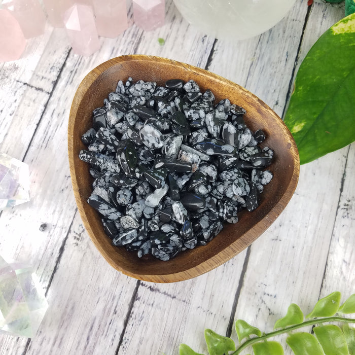 Snowflake Obsidian Chips, 50 gram bags