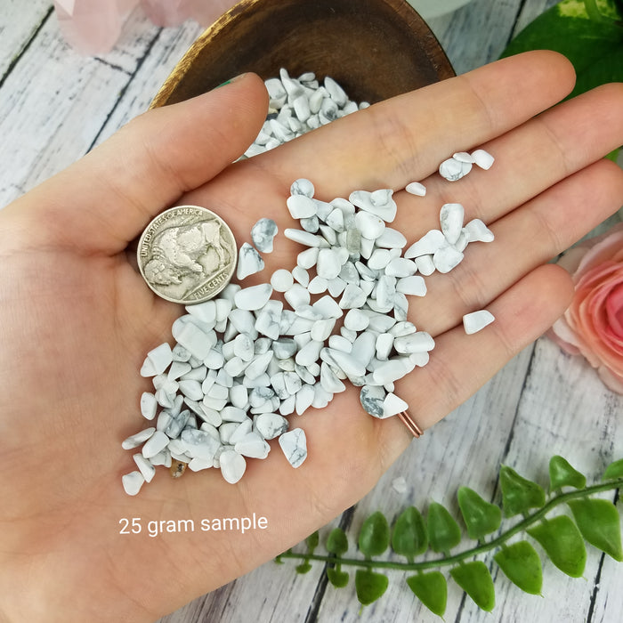 Howlite Chips, 50 gram bags