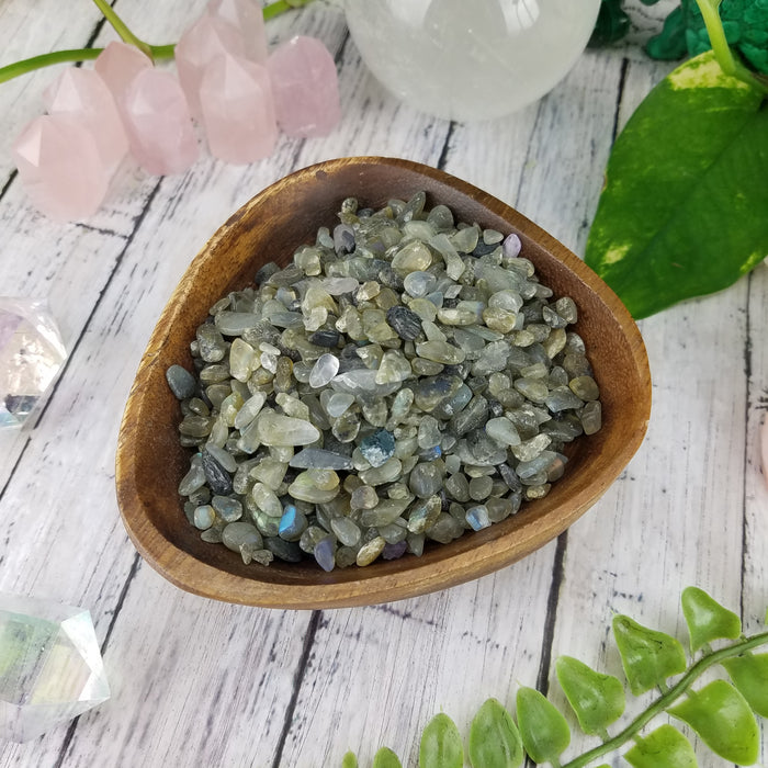 Labradorite Chips, 50 gram bags