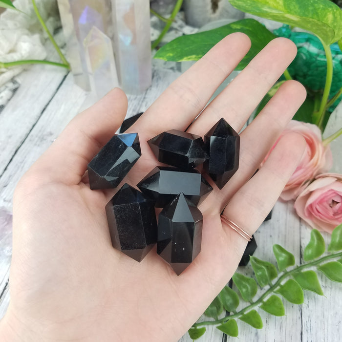 Obsidian Double Terminated Points, small