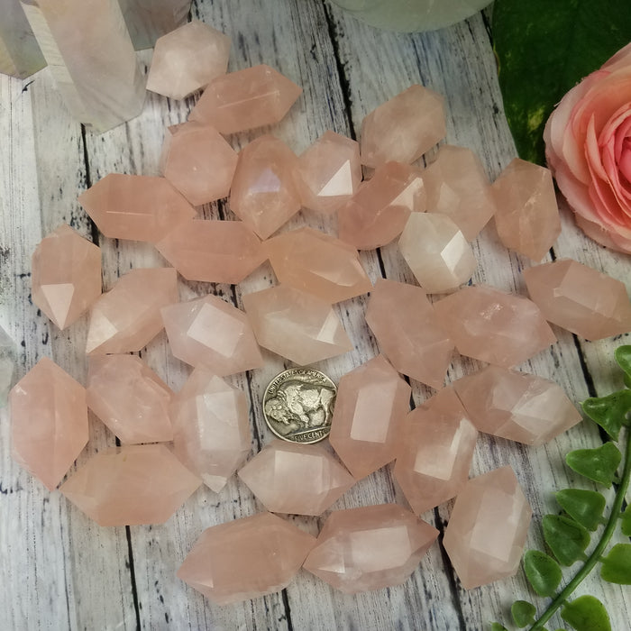 Rose Quartz Double Terminated Points, small